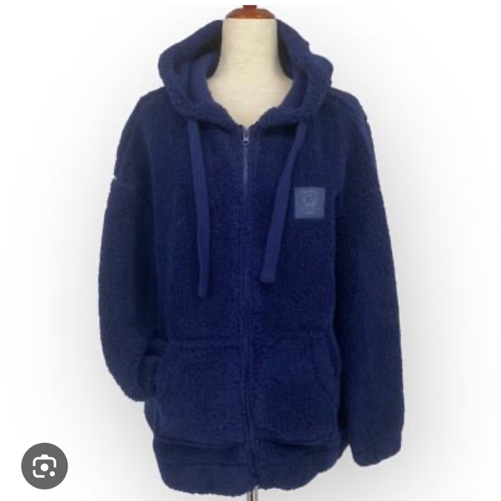 Ivory Ella Blue Sherpa Zip Up